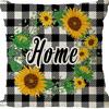 Plant and Flower Pillowcase American Pastoral Linen Pillowcase Cushion Cover Home Sofa Car