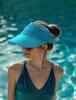 Women's Sun Visor Hat Summer Wide Brim Visor Hat Adjustable Beach Sport Visor Cap Outdoor Sun Protection Hat