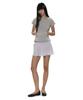 PARTIMENTO WOMEN Pwc Cotton Lace Trim Gored Mini Skirt_Light Grey