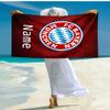 Personalized customized proof beach towel with Bayern Munich pattern - soft, absorbent, quick-drying, perfect swimming, camping&bathing