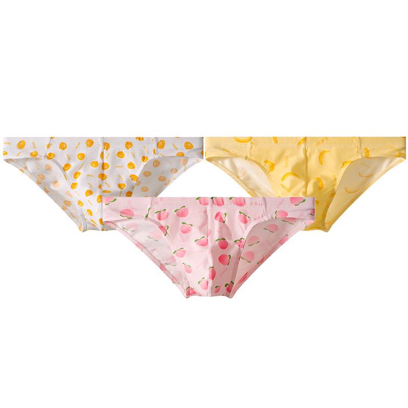 Men's Cotton Breathable Triangle Briefs - Trendy, Printed, Youthful Design