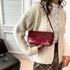 Women Exquisite Crossbody Bag Large Capacity PU Leather Vintage Sling Bag Adjustable Strap Fashion Shoulder Bag Retro Armpit Bag CLE