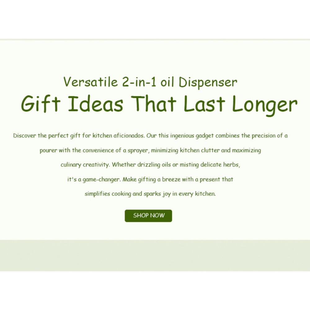 Dispenser Bottle for Kitchen 2 in 1 Olive Oil Dispenser and Oil Sprayer - 470ml Olive Oil Bottle - Oil Sprayer  Cooking Kitchen Salad, Barbecue Black