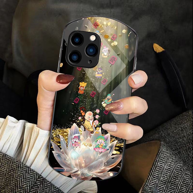 Kompatibel mit Apple 15Pro, 14max, Elliptical, xsmax, God of Wealth, xs, Internet Celebrity, 8, Fortune, 11 für eine perfekte Passform.