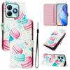 Macaroon Luxury Painted Leather Case Wallet Book Style Cover for ZTE Blade A52,A53,A73,V50 Vita,V40S,V60,A35,A55,A75...