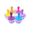 7-Cavity Silicone Ice Cream Mold Popsicle Maker with Handles Drip Tray DIY Food Grade Reusable Ice Pop Mold for Homemade Ice Cream, Juice, Smoothies