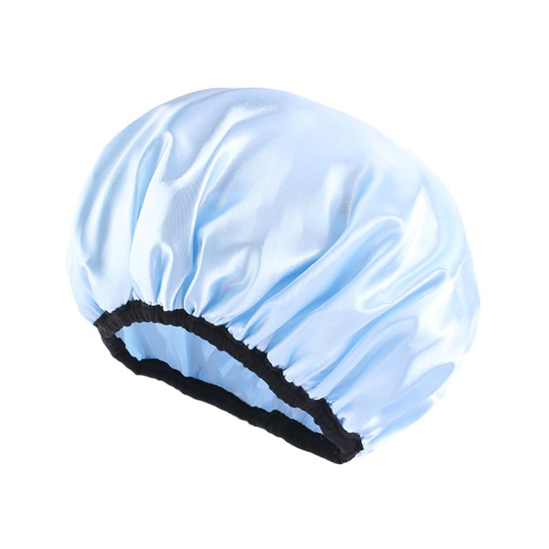 Hot Double Layer Reusable Hair Bath Cap Custom Logo Waterproof EVA Elastic Band Shower Cap