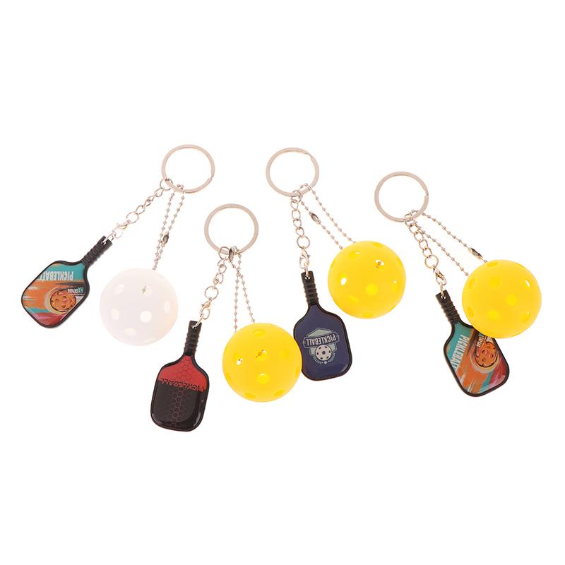 Pickleball Key Holder Car Key Chain Pendant Pickleball Keyring For Party Hoilday Handbag Wallets Birthday Gifts Accessories