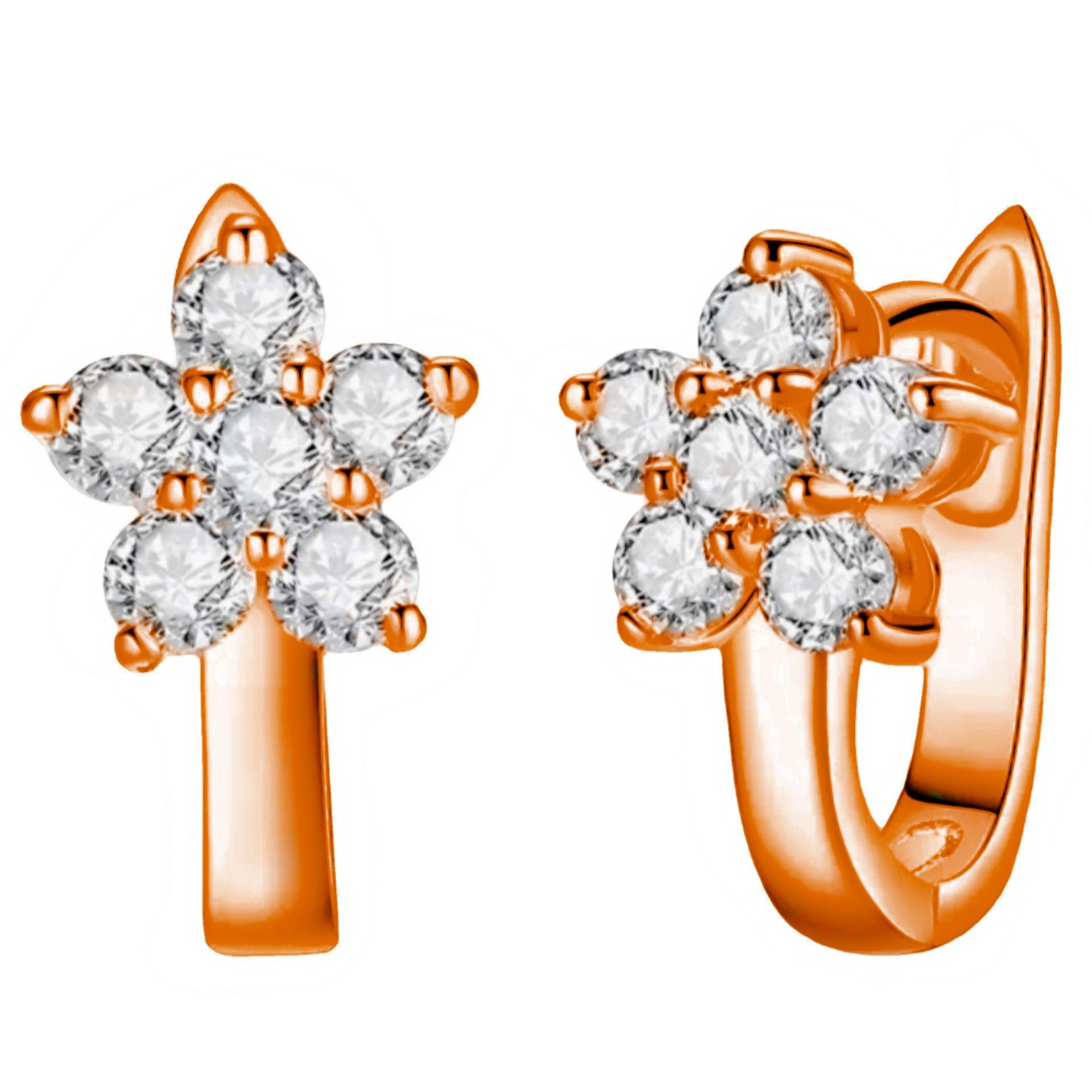 

Модные серебряные серьги с бриллиантами Snow Snow Earrot