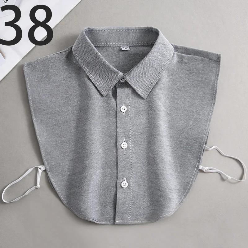Oxford Textile Cotton Fake Collar for Men Unisex Versatile Spring Summer Fashion Business Collar Inside Office Work Fake Shirt