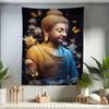 Religious Buddha With Flowers Hanging Bohemian Tapestry Bohemian Wall Tapestries Mandala Kawaii Room Decor