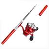 Aluminum Pen Style Fishing Rod with Fishing Reel Accessories Set Mini Telescopic Pocket Pen Shape Fishing Rod Reel Set