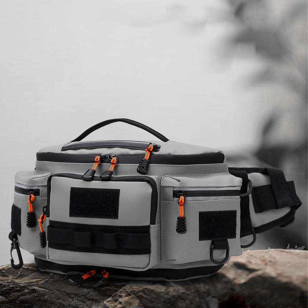 Fishing Gear Waist Bag Large Capacity Multifunctional Water Proof Oxford Cloth Fishing Tackle Sling Bag for Fishing Accessories