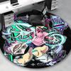 1pc Anime Cartoon Design Round Carpet - Office Chair Mat, Non-Slip Rug for Home Decor, Living Room