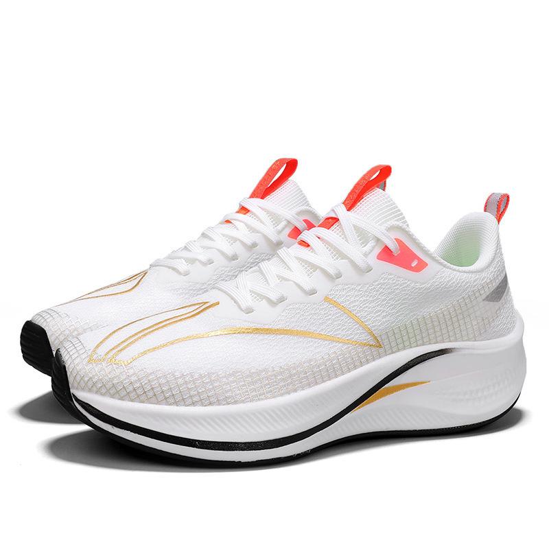 Summer running shoes men's carbon plate shock absorption small size sports shoes breathable couple casual travel shoes professional ultra-light runni