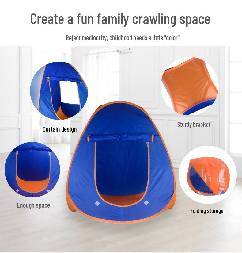 Kids' Multi-Color Foldable Playhouse Tent with Ball Pit
