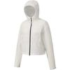 Salomon Modisey Aero Logo Outdoor Hooded Windbreaker Loose Long Sleeve Jacket Women jackets White C28215