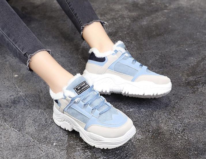 Boty Dámské Podzim Zima Nová Móda Teplé Plyšové Platformové Tenisky Dámské Ležérní Zvýšení Sportovní Boty Zapatos De Mujer