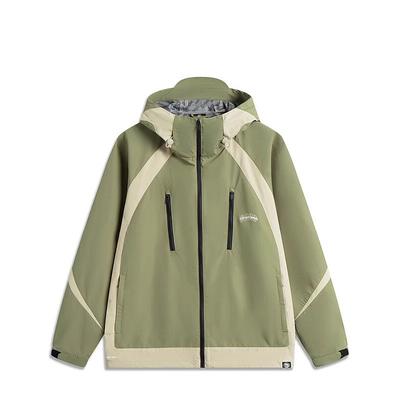 Li Ning Sports Life Series Anti-Five Series Color Block Letter Zipper Hooded Comfortable Breathable Sports Windbreaker Men Outerwear AFDV013-6