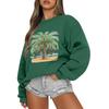 Women  Tops Women's Long Sleeve Sweatshirt Casual Crewneck Loose Fit Pollover Fleece Tops