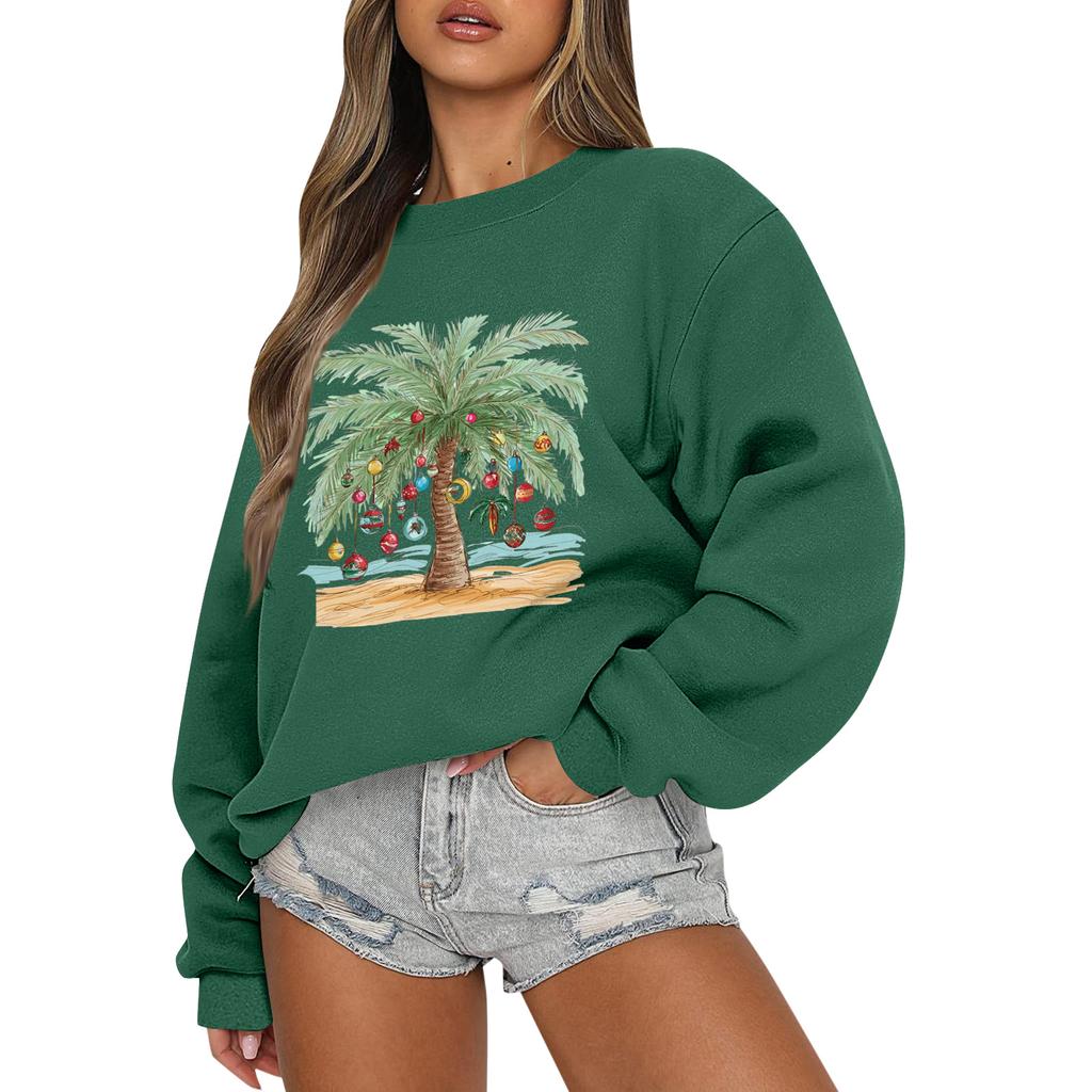 Women  Tops Women's Long Sleeve Sweatshirt Casual Crewneck Loose Fit Pollover Fleece Tops