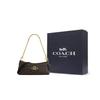 Coach Borsa a Tracolla Charlotte in PVC a Forma di Baguette, Borsa a Mano da Donna Media, Colori Oro, Marrone, Nero (Unisex) Borse a tracolla CL405 IMAA8