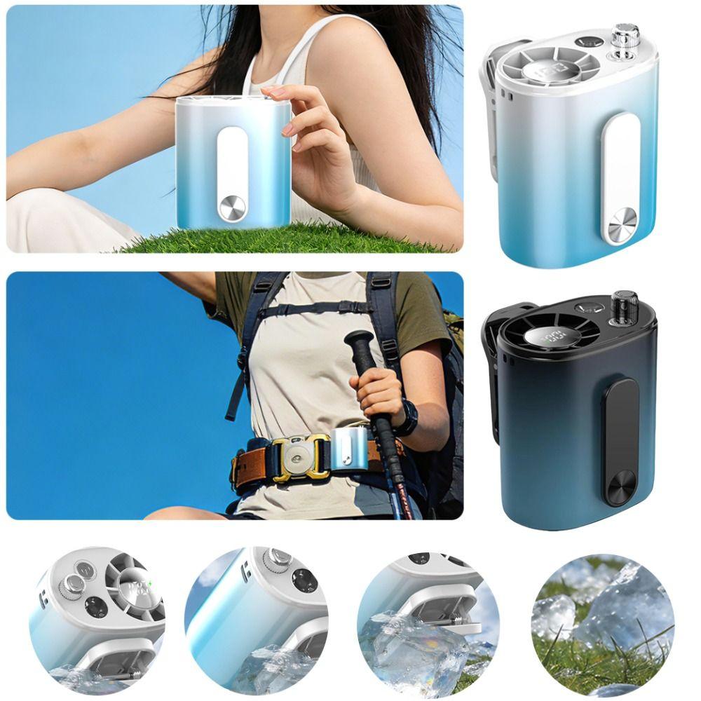16000RPM Brushless Motor Clip-On Personal Cooling Powerful Wind Intelligent Multi-speed Adjustable Portable Waist Fan Hands-Free