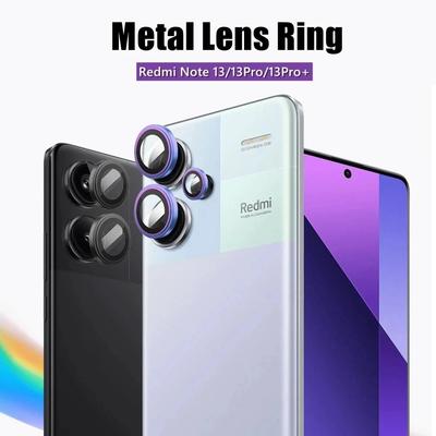 Metallring aus gehärtetem Glas für das Kameraobjektiv, Schutzfolie für Redmi 13C, Hinweis 13 4G 5G/Hinweis 13 Pro+ 4G 5G, POCO X6 M6 Pro C65 für Xiaomi 13T Pro