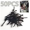 50X Universal Push Mount Cable Zip Ties Car Wire Loom Routing Retainer Clips