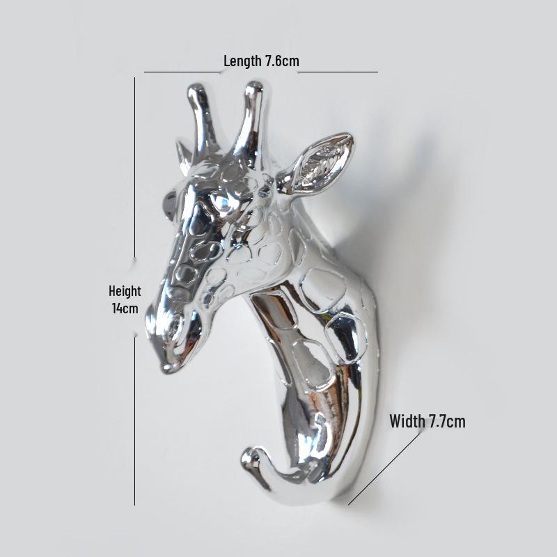 Deer Head Cartoon Wall Hook - New Creative Punch-Free Design for Home Decoration