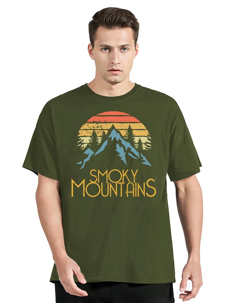 

Smoky Mountains Hiking T-shirt Vintage Camping Funny T Shirt Harajuku Streetwear Tshirt Cotton O-neck Summer Unisex Tops Tees 4XL