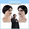 Peruca de cosplay do Gomez Addams, cabelo e barba da Quarta-Feira 13, presente de Halloween e Natal