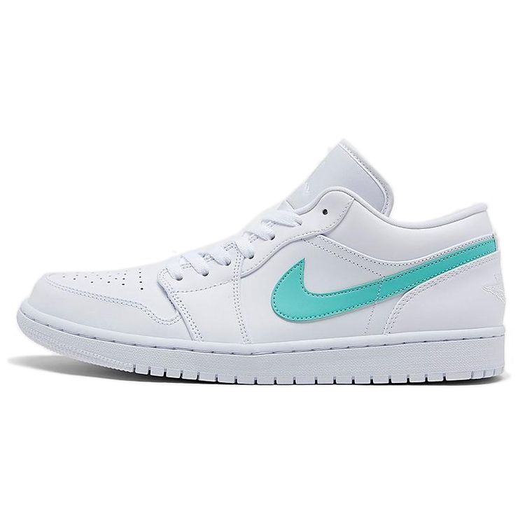 

Air Jordan 1 Low White Multi-Color Мужские кроссовки Light-Aqua CW7033-100