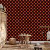 Halloween Plaid Wallpaper Burgundy and Red for Living Room and Bedroom 50x1000