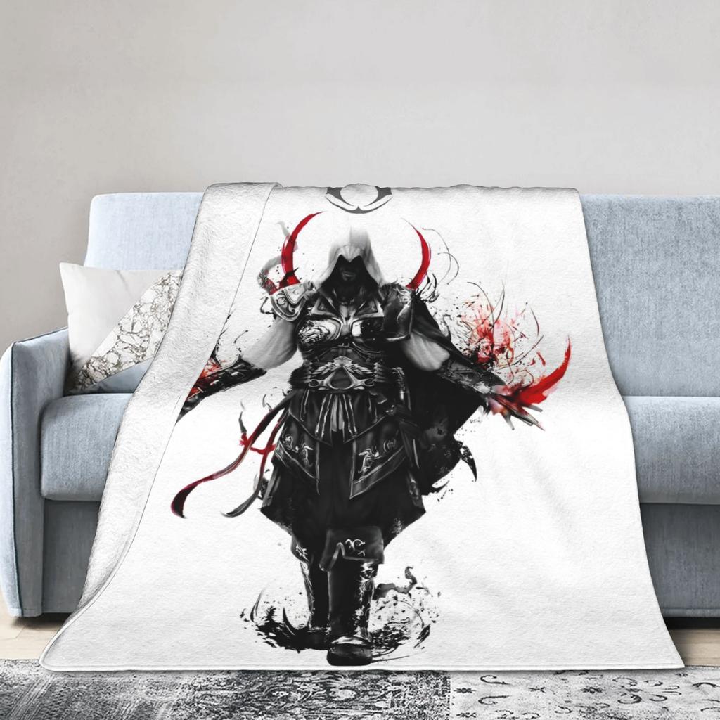 A-Assassins C-Creeds Blanket Cover Velvet Lightweight Thin Throw Blankets for Car Sofa Couch Bed Rug