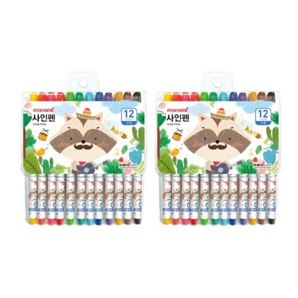 

Маркер Monami Moniju 12 цветов 2р, мужской, 2 шт., Корейские игрушки
