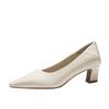 BEIJIANI Sheepskin Chunky Heel Women's Professional High Heels with Convertible Heel Option