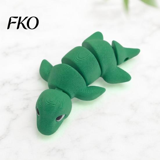 Stress Relief Toy Articulated Plesiosaur Figurine, 3D Printed Ornament with Movable Joints, Figurine Cute Mini Dinosaur Fidget for Home Office