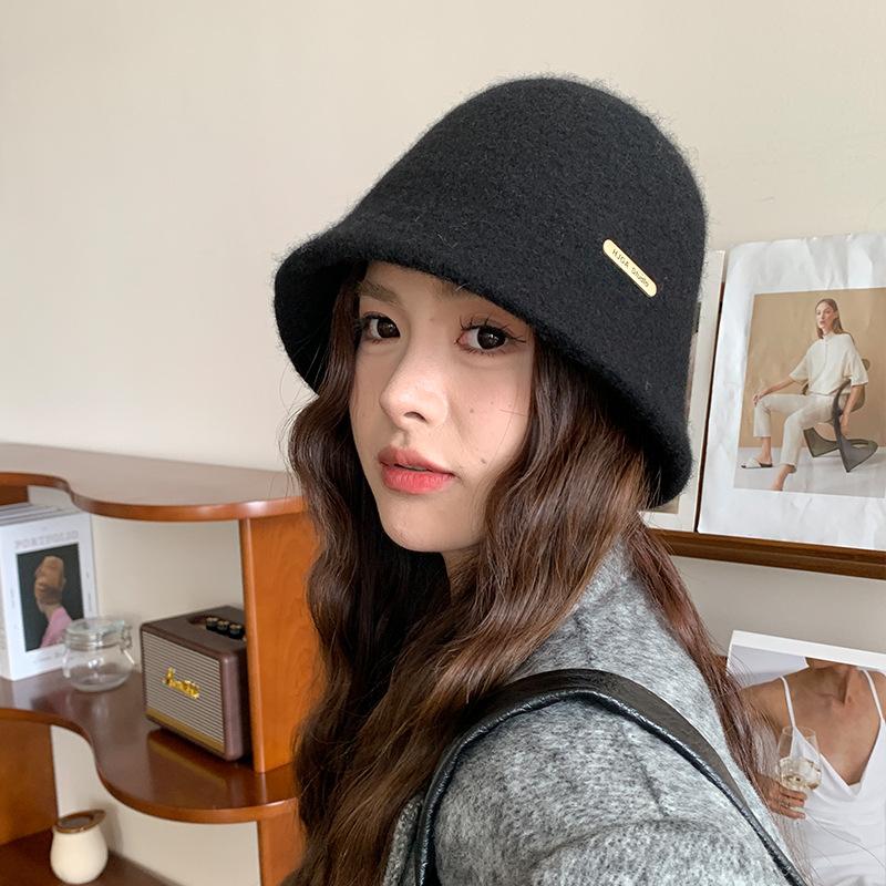 Women Winter Reversible Bucket Hat Warm Vintage Fisherman Cap Japanese Cute Girls Casual Outdoor Sports Fisherman Cap