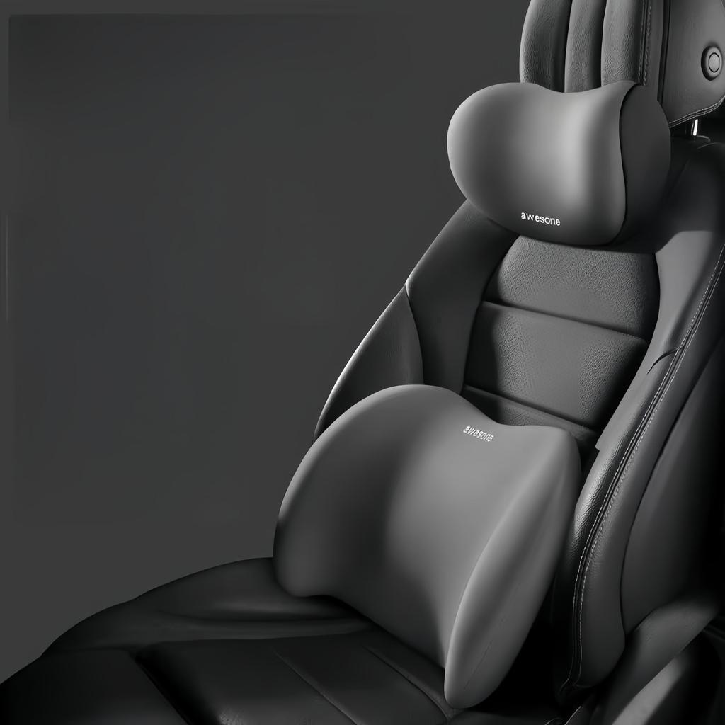 Blå Bil Minneskum Nakkestøtte Og Lendenpute Tretthetslindring Lendenstøttepute Komfortabel Kjøring Nakke Beskyttelse Stol Lendenstøtte