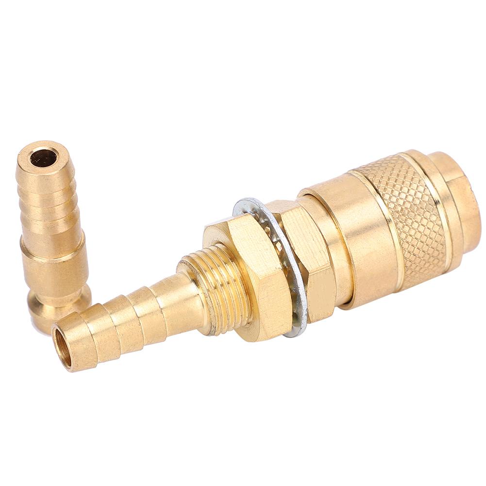 8mm Pair of Water Cooled & Gas Adapter Quick Connector Fitting for MIG TIG Welder Torch