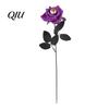 Cascading Green Leaves Decor Halloween Flowers with Eyeball, Fake Bouquet Roses, Artificial Water-free Flower Decoration Stems for Vase
