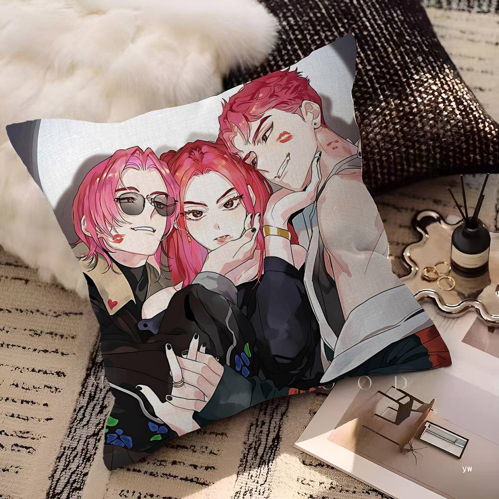 Classic Kpop D-Demon Movie Hunters Pillow Cover Sofa Cushion Cover Home Room Decoration Children Gift