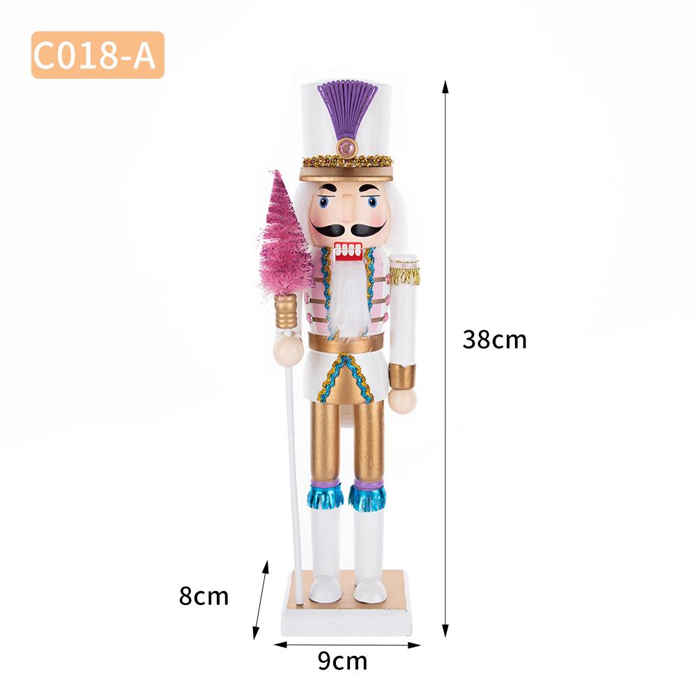 Luxury Gold-accented Wooden Nutcracker Ornament