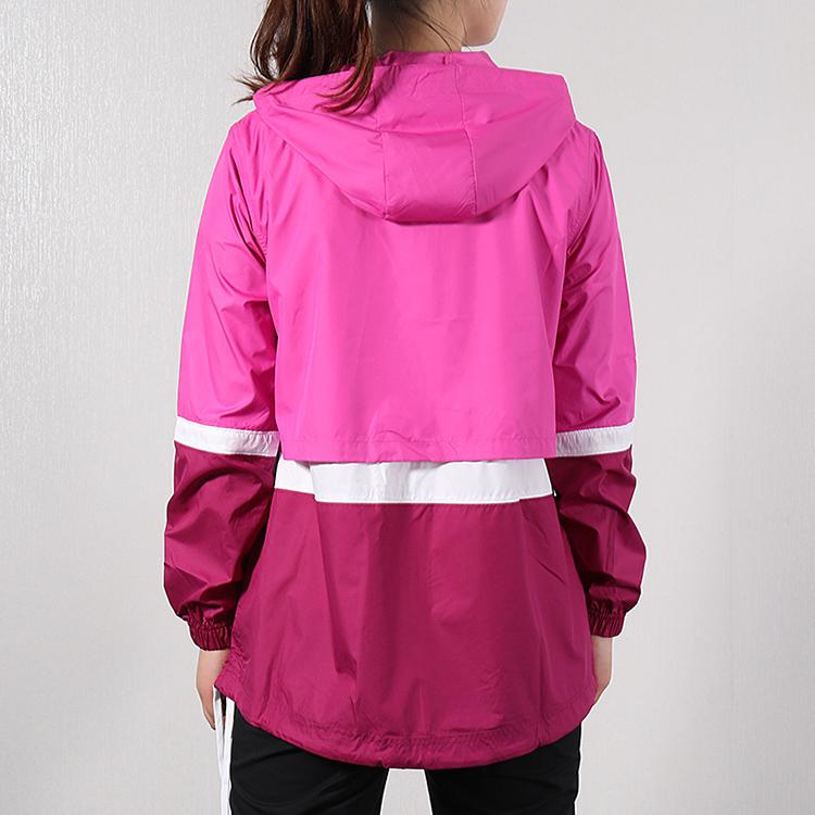 Nike Color Block Hooded Sports Jacket Women jackets Purple Red CZ1918-623