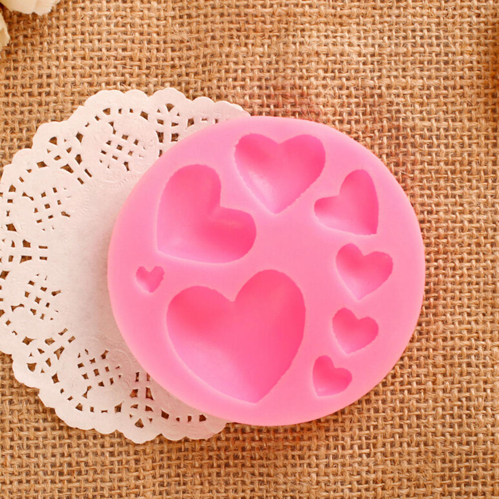 3D Diy Heart Fondant Mold Silicone Cake Decorating Craft Sugar Chocolate Mould