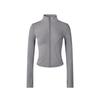 Women's Spring Yoga Jacket - Windproof Stand Collar, Slim Fit Zipper Cardigan for Running and Cycling.