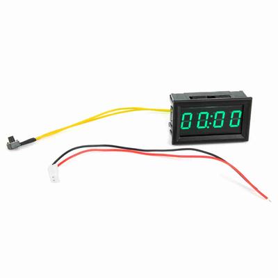 Relógio de carro luminoso digital eletrônico LED acessório de decoração (Verde)