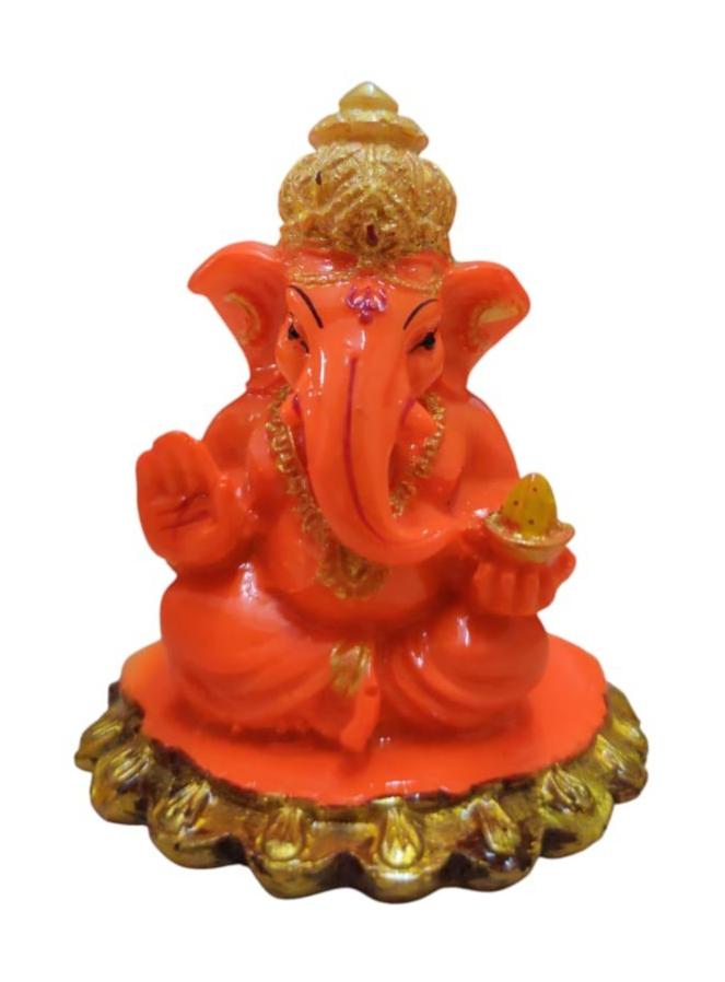@ Lord Ganesha Idol In Orange Color Ideal For Car Dashboard 80Gm Zr-7030-60%Off