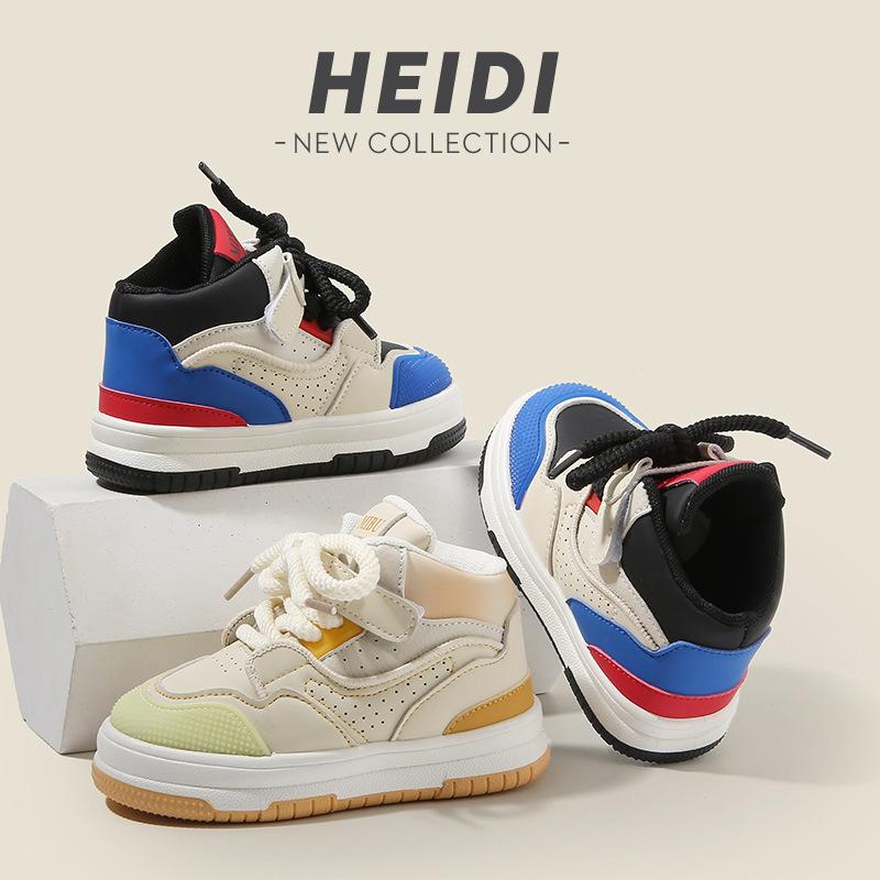 Children's sports shoes 2025 spring and autumn boys' casual board shoes new high-top girls' little white shoes soft-soled baby shoes list